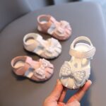 Girls SparkleBow Crystal Sandals