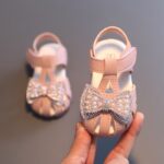 Girls SparkleBow Crystal Sandals - Image 9