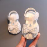 Girls SparkleBow Crystal Sandals - Image 8
