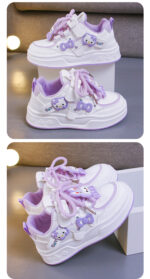 Cute Bunny Kids Sneakers – Purple Edition | Stylish Kids Shoes - Image 3