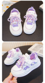 Cute Bunny Kids Sneakers – Purple Edition | Stylish Kids Shoes - Image 2