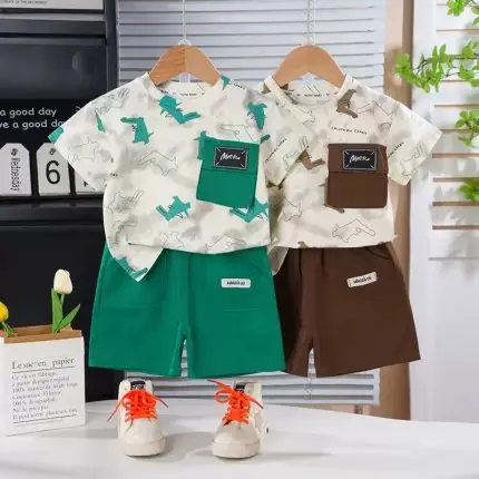 Kids Pocket Style T-Shirt & Shorts Set