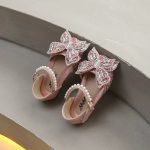 Girls Butterfly Glitter Party Shoes – Princess Dress Shoes for Kids - Image 2